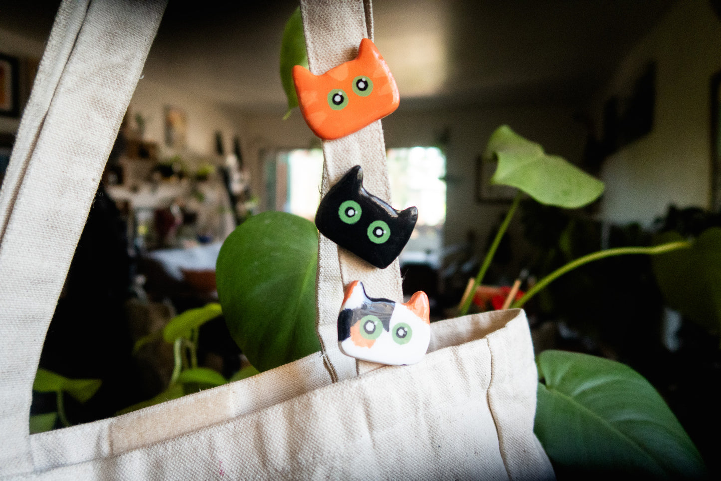 Polymer Clay Cat Pins