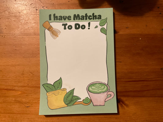 Matcha To Do Notepad