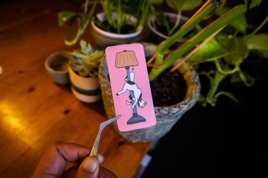 Cat on Lamp Sticker