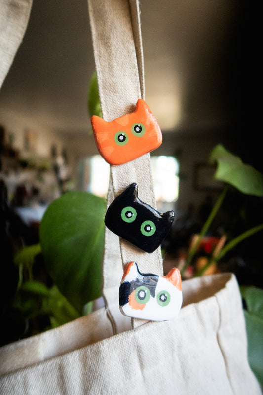 Polymer Clay Cat Pins