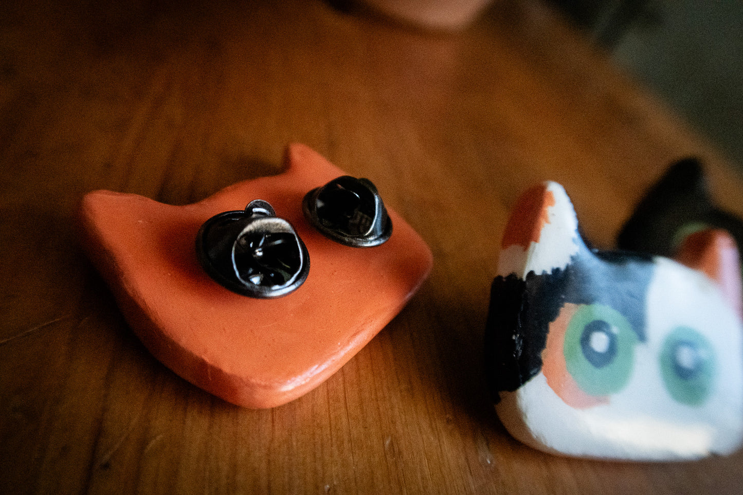 Polymer Clay Cat Pins
