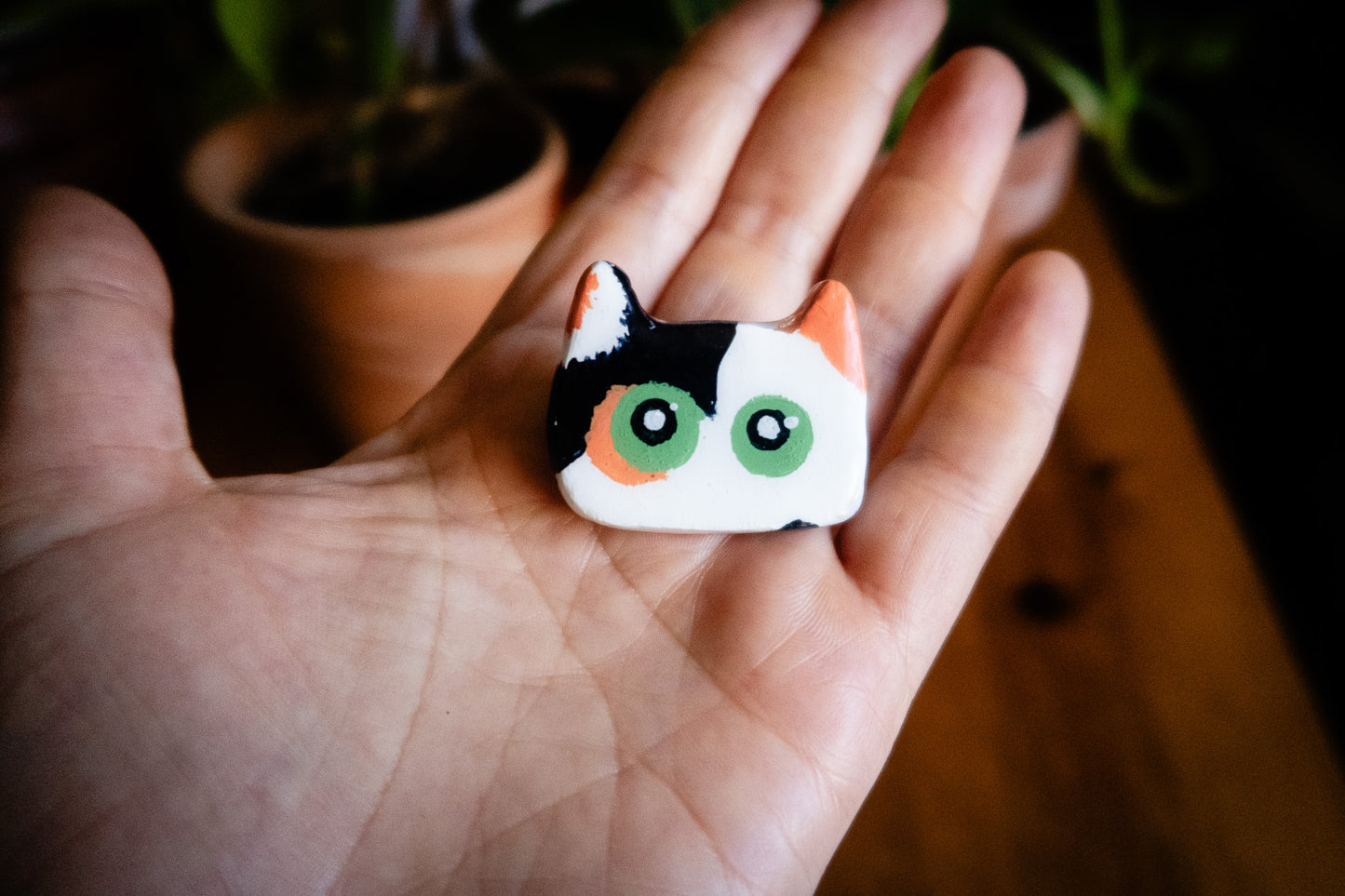 Polymer Clay Cat Pins